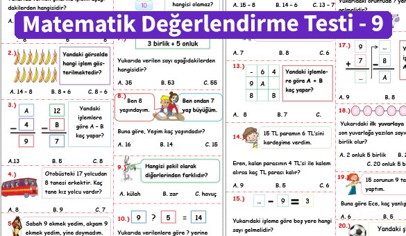 ilkokul_1_Sinif _Matematik_Degerlendirme_Testi_9_Ornek_Resim