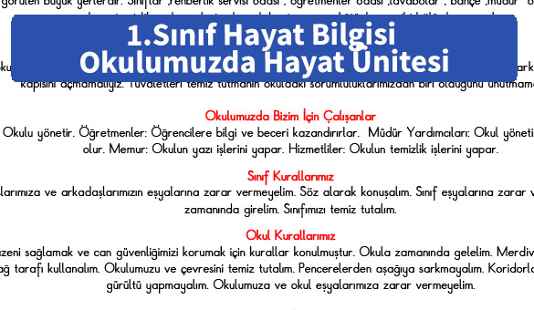 ilkokul_1_Sinif_Hayat_Bilgisi_Okulumuzda_Hayat_Unitesi_Calismasi_ornek_resim