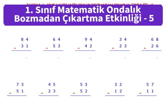 ilkokul_1_Sinif_Matematk_Ondalik_Bozmadan_Cikartma_Etkinligi_5_ornek_resim