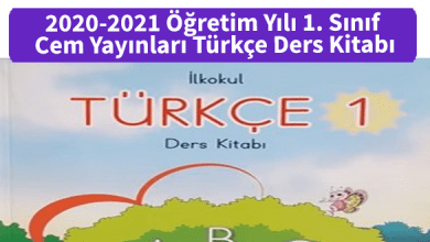 2019 2020 Ogretim Yili 1 Sinif Cem Yayinlari Turkce Ders Kitabi kapak