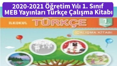 2019 2020 Ogretim Yili 1 Sinif MEB Yayinlari Turkce Calisma Kitabi kapak