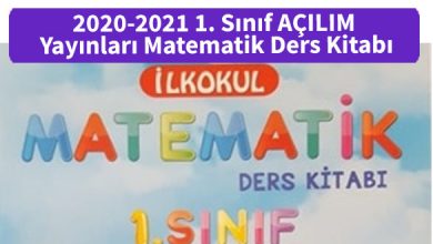 2020 2021 1.Sinif ACILIM Yayinlari Matematik Ders Kitabi Kapak