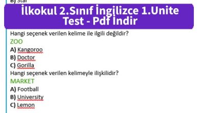 ilkokul_2.sinif_1_Unite_Test_pdf_indir