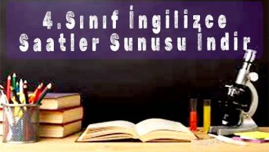 4.Sınıf İngilizce Saatler Sunusu İndir