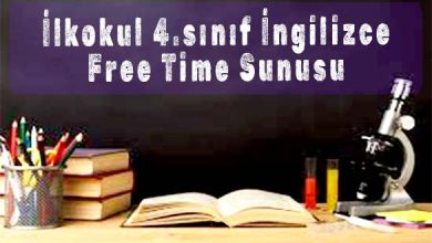 4.sınıf İngilizce Free Time Sunusu İndir