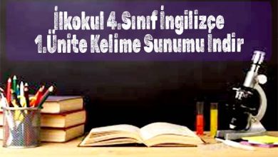 İlkokul 4.Sınıf İngilizce 1.Ünite Kelime Sunumu İndir